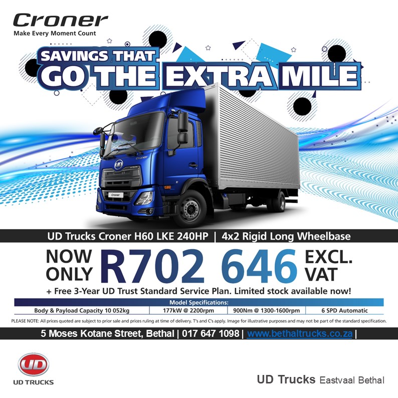 Croner H60 LKE 240HP image from Eastvaal Motors