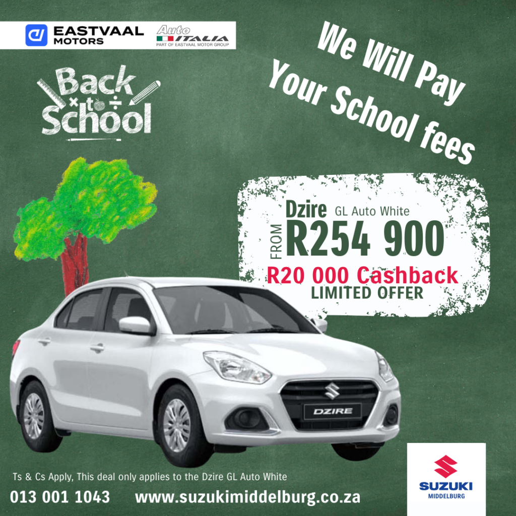 Back to School Dzire image from Eastvaal Motors