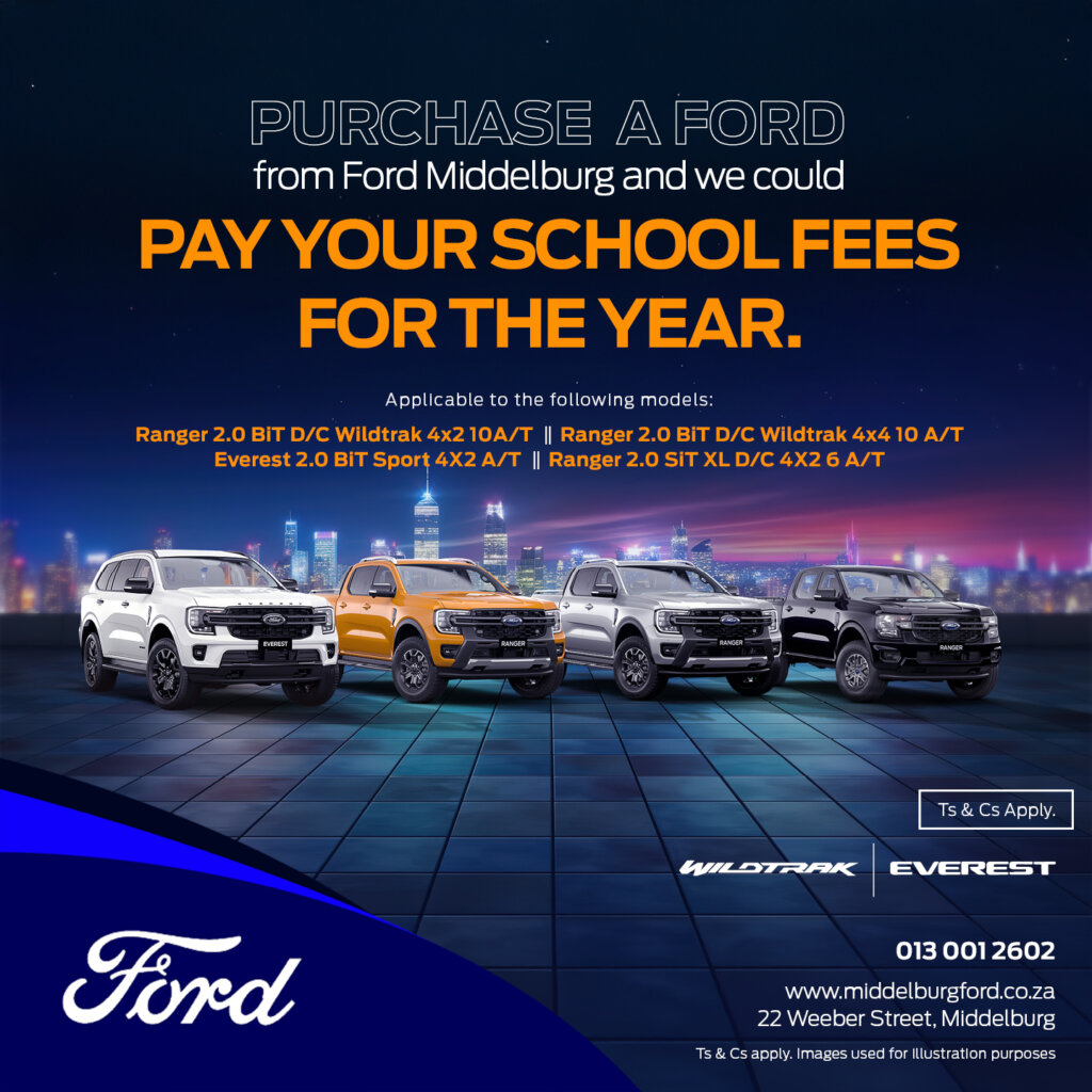 Purchase the following Fords below and we could pay your school fees for the year! image from Eastvaal Motors