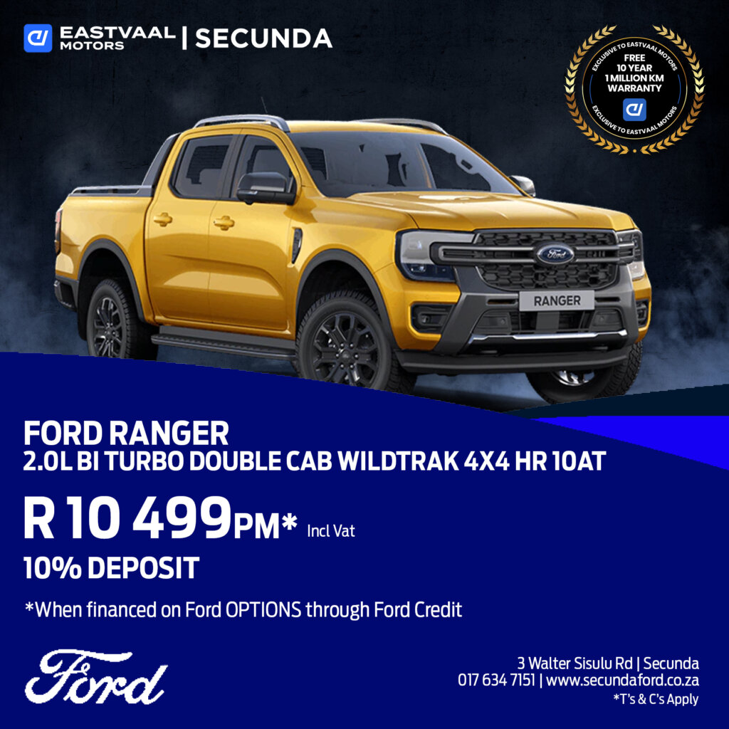 Ford Ranger 2.0L Bi Turbo Double Cab WildTrak 4×4 HR 10AT image from Eastvaal Motors