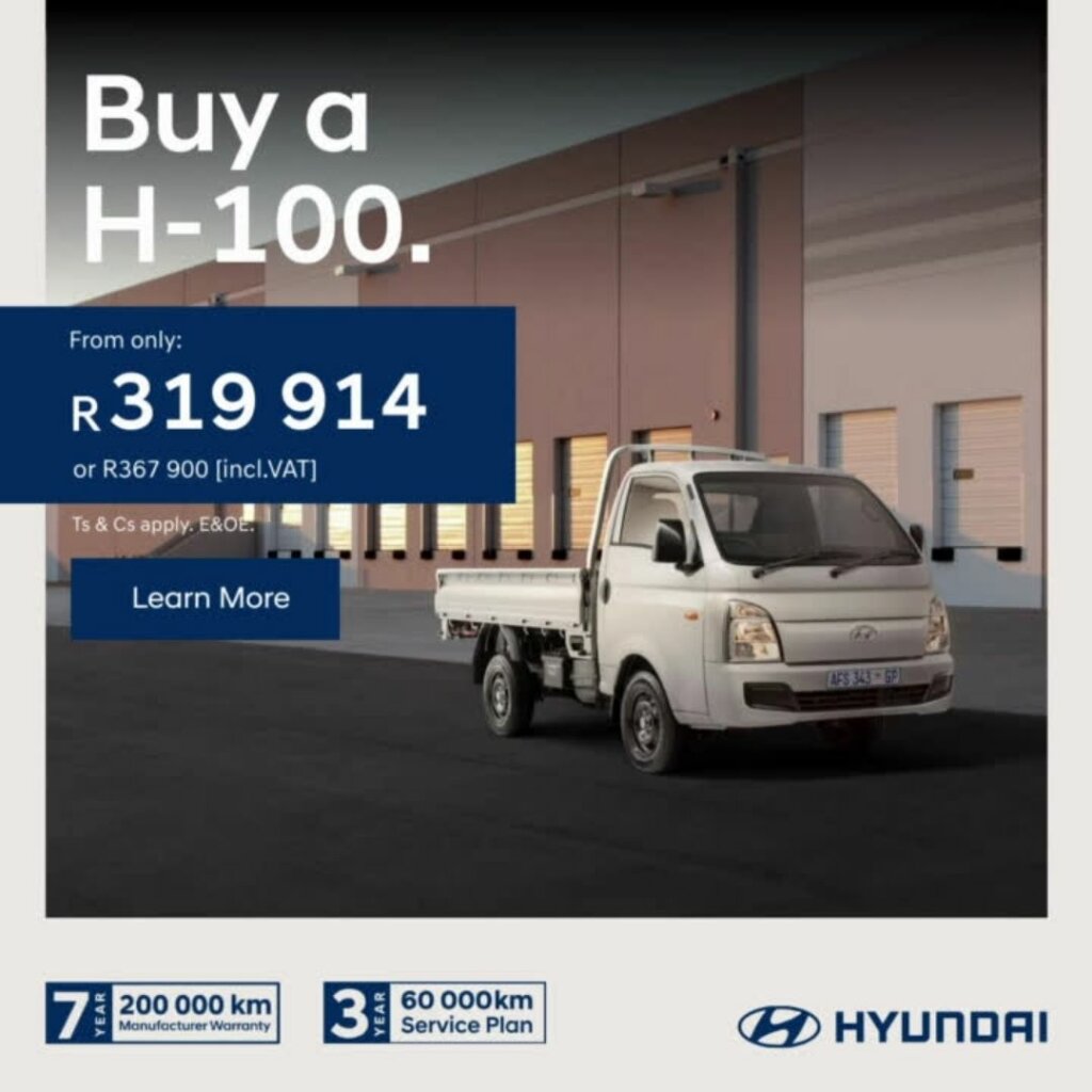 Buy a H-100 Today image from Eastvaal Motors