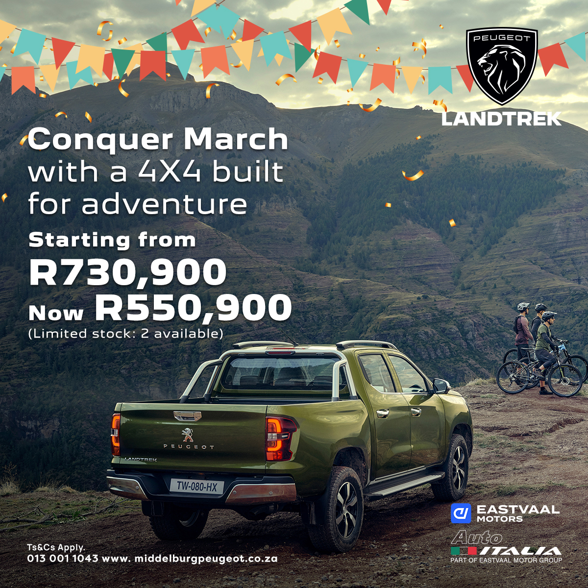 March Madness Peugeot Landtrek Action image from Eastvaal Motors